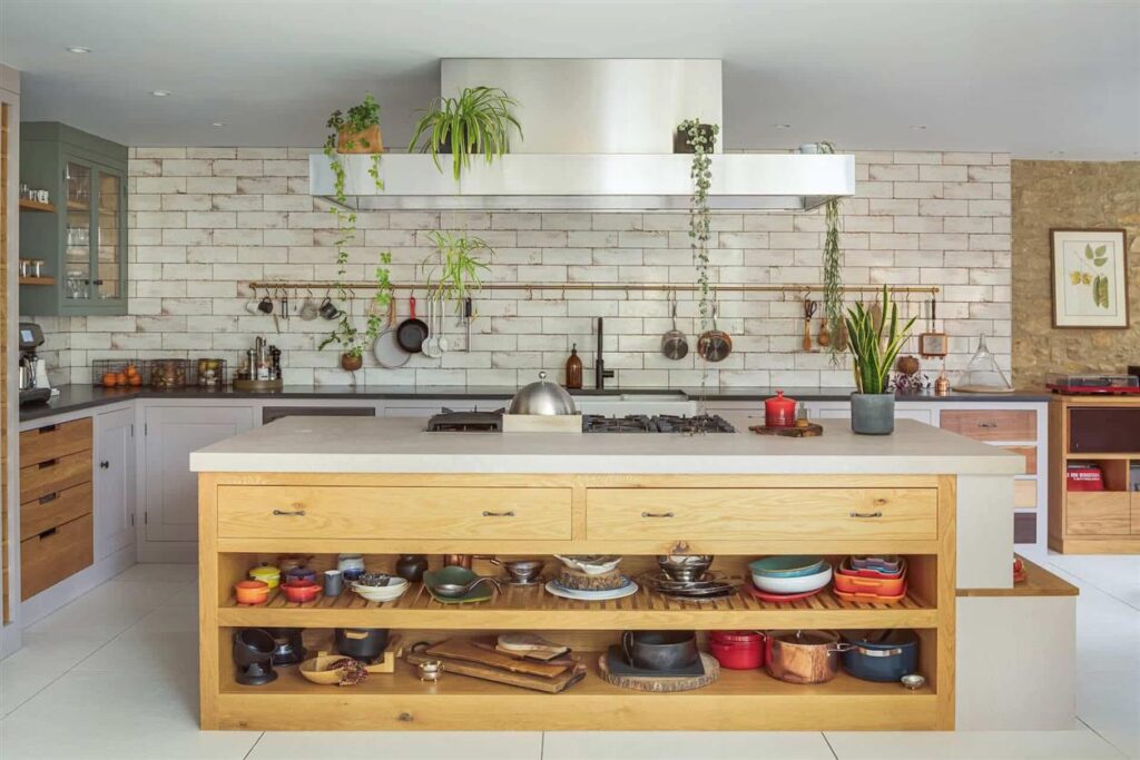 Cottage Kitchen Large Wooden Isl