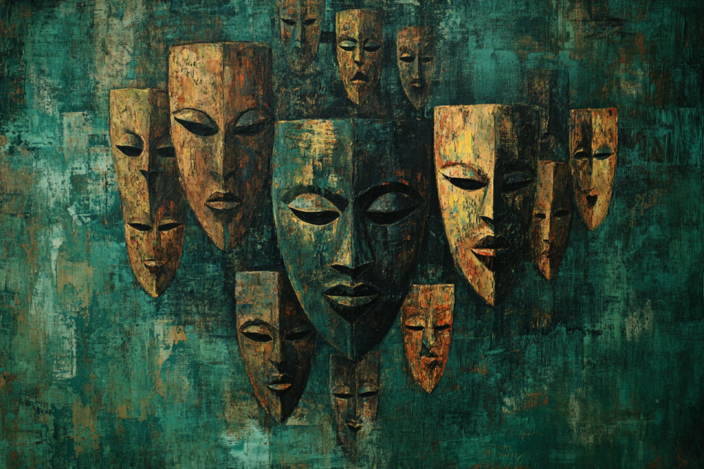 Tribal Masks Forest Banner