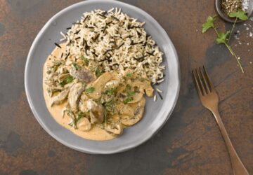 Easy Mushroom Stroganoff And Ric