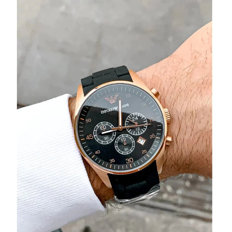 Emporio Armani Ar5905 Mens Sportivo Watch Rose Gold 118449