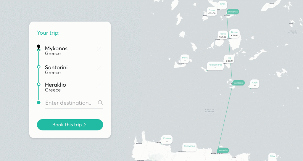 Ferries Schedules Map Greece