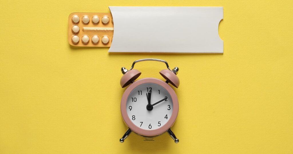Oral Contraceptive Pills Alarm Clock On